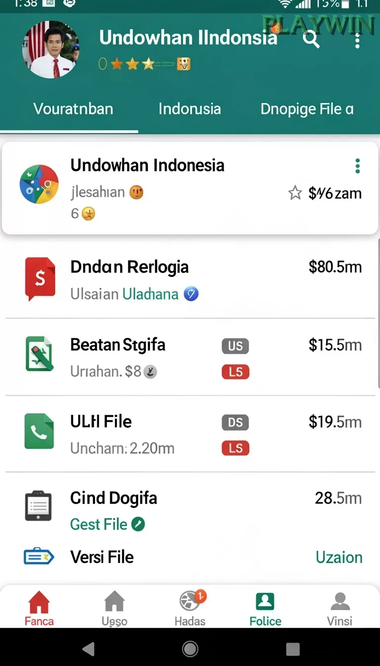 Cuplikan layar WAJAN4D — aktivitas